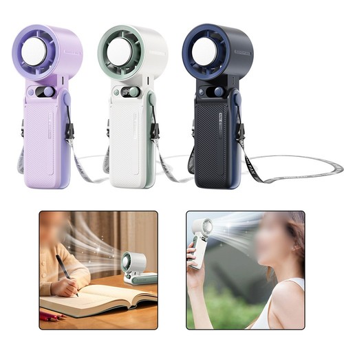 Compact Foldable Handheld Fan with 199 Speed Settings and Rechargeable Battery - Afbeelding 6 van 15