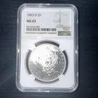 1883-O $1 Morgan Silver Dollar - NGC MS 63