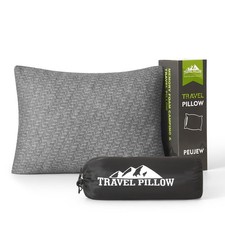 PEUJEW Small Shredded Memory Foam Pillow, Camping Pillow Travel Pillow -