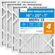 4 Pack 16x20x1 Air Filter MERV 13 Electrostat...