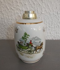 ANCIENNE LAMPE BERGER EN PORCELAINE REVOL SI DILIGENCE ANNEE 70