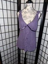 Vintage Y2K NWT Dana Buchman Silk Camisole Purple Fairy Sz 6