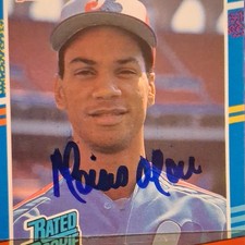 ERROR CARD Leaf 1990 Series 1 Moises Alou #38 Rated Rookie Autographed