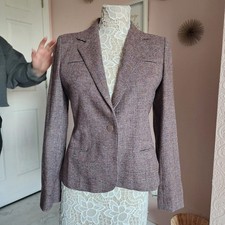 euc PEABODY House tweed brown RUST adorable blazer jacket 11/12 romania I14