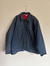 Dickies Workwear Jacket 1980s Vintage Red Fleece Lining