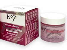 No7 Restore & Renew Face & Neck Multi Action Night Cream (50ml / 1.69 fl oz) NEW