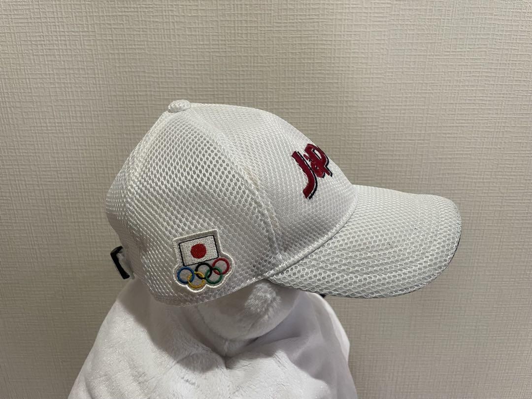 80s ヴィンテージ　アシックス　メッシュキャップ　日本製 ASICS Japan Olympic Team Mesh Cap White Non-Sale Athlete Only Rare