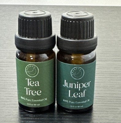 Chandra 100% Pure Essential Oil  Tea Tree And Juniper Leaf  .33fl Oz/ 10ml New