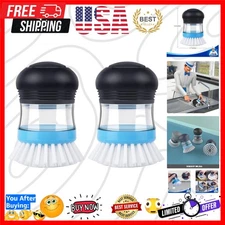 Soap Dispensing Palm Brush, Kitchen Brush for Dish Pot Pan Sink Cleaning, Pac...