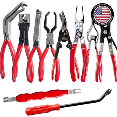Automotive Electrical Disconnect Pliers Set 10 Pieces Carbon Steel Car Wiring...