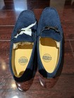 XPRT Shoes Blue Suede Leather Slip On Loafers Size 3 — photo 2