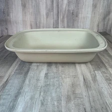 Pampered Chef Stoneware 17"x11" Family Heritage Rectangular Roaster Baker