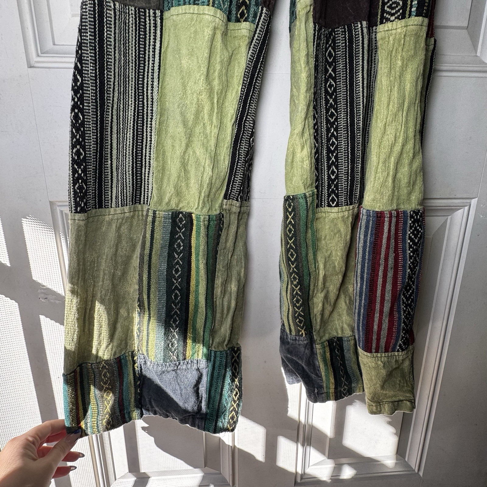 Gringo Patchwork Boho Overalls Small Festival Hip… - image 3