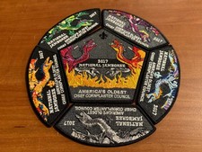 BSA, 2017 Jamboree Six (6) Patch JSP Set, Chief Cornplanter Council, Dragons