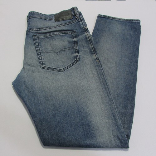 Diesel Buster Herren Stretch Regular Fit Straight Jeans Blau W34/L32 SKU Y12623
