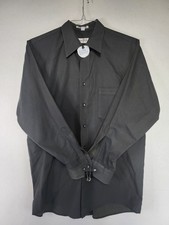Van Heusen Dress Shirt Mens Size 16.5 32/33 Dark Green Gray Long Sleeve Pocket