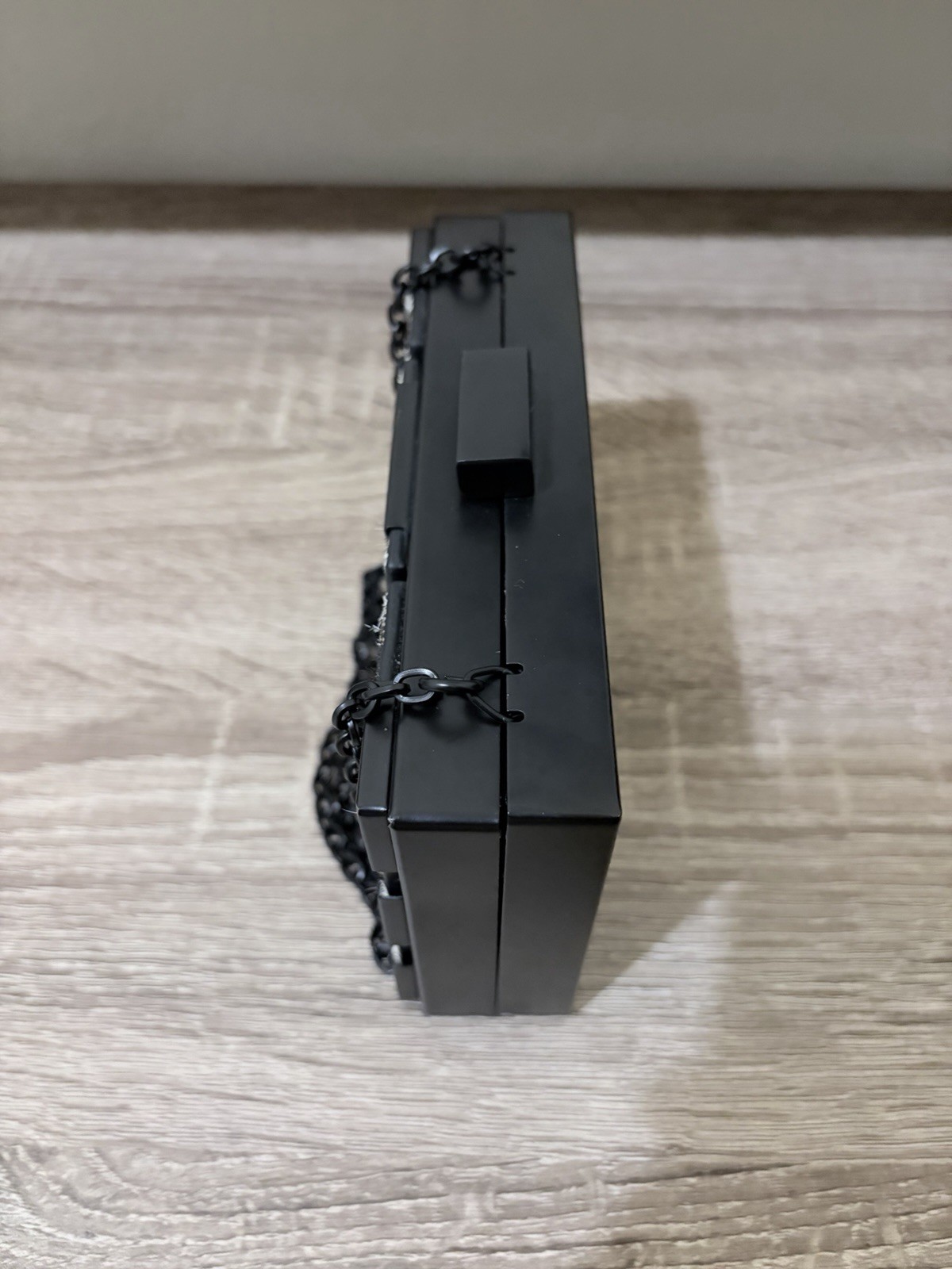 ZARA Geometric Patterned Leather Statement Clutch - image 3