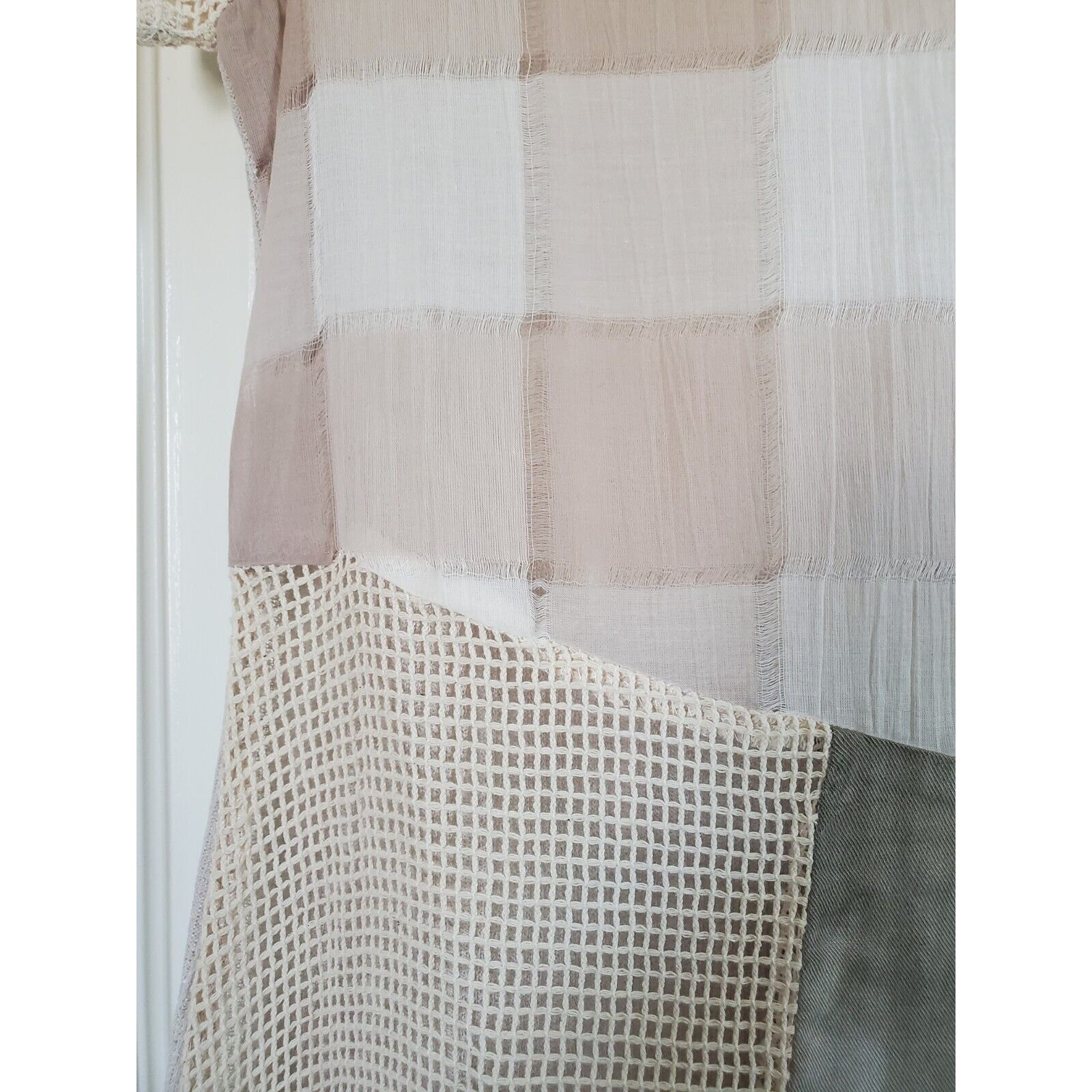 Sacred Threads Unique Sheer Patchwork Netting Neu… - image 5