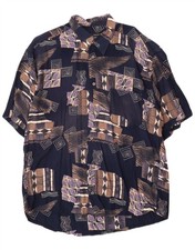 Tipo' S Herren Kurzarm Hemd 2XL dunkelblau Patchwork DZ05