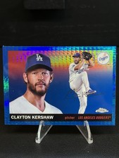 2025 Topps Chrome Platinum Anniversary - Clayton Kershaw #27 Blue Prism...