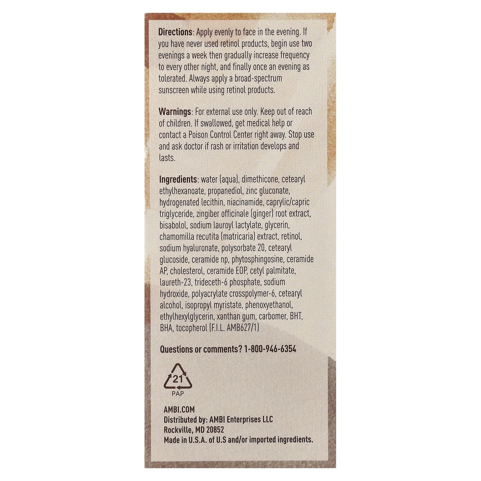 Even & Clear® Fade Serum Retinol, 1 fl oz (30 ml) Foto 3 de 3