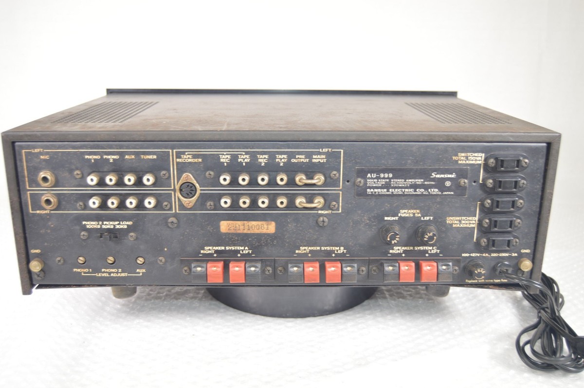 【動作品】SANSUI AU-999 Sansui AU-999 Integrated Amplifier Solid State Stereo Amplifier