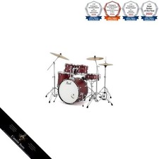 Pearl ROADSHOW Ready Set Go Juego de batería todo en uno (edición limitada) rojo mate