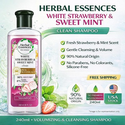 Herbal Essences White Strawberry Sweet Mint Clean Shampoo 240ml Volume