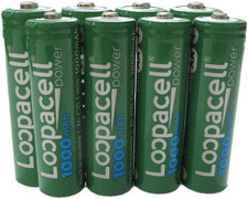 8 AA Rechargeable Nicd Battery, 1.2V 1000Mah High Capacity AA Batteries 1.98 per gallon