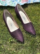 DYEABLES by Highlights Women  s Purple Solid Slip On Pointed Toe Block Pumps