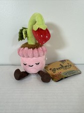 Greenhouse by Russ 12" Inch Potted Fuzzy Strawberry Plant Pot Decor Plush NWT