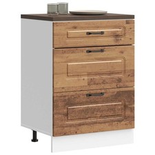  Oven Cabinets Kitchen Cabinet Oven Unit 2 pcs Lucca Engineered Wood vidaXL