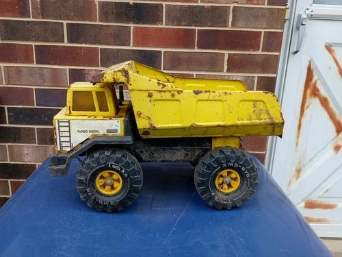 Tonka Mighty Vintage XMB-975  Metal Dump Truck  Turbo Diesel** SEE ALL PICS**