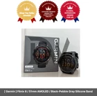 [ Garmin ] Fēnix 8 / 51mm AMOLED / Black-Pebble Gray Silicone Band