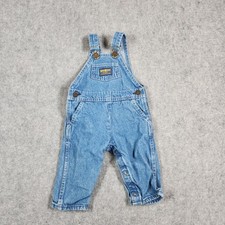 OshKosh B'gosh Denim Overalls Kids 12 Mos Blue Vintage Vestbak Union Made