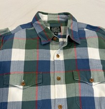 Men's J. Crew Sporting Goods Multi-Color Plaid Flannel Shirt L/S Size M EUC