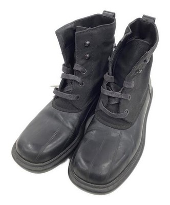 GUCCI                    Sherry Line Mixed Material Short Boots black 1040227
