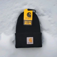 Carhartt Knit Cuffed Beanie ➡️ Size Toddler Black ❄️