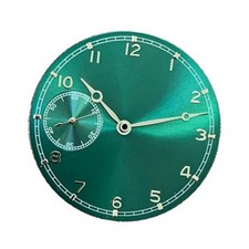 37mm Green Thin Watch Dial With Hands Parts for ETA 6497 ST3600 Movement Watch