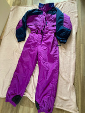 Columbia Vintage Purple/Navy Colourblock Snowsuit belted great condition