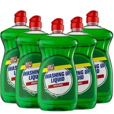 5 x W5 Washing Up Liquid Original 500ml Each Tough on Grease Dishwashing Liquid 5.20 per litre