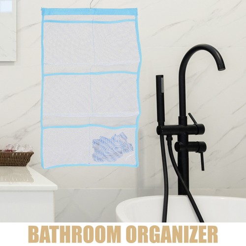 6 Storage Bathroom Bag Accessories Hanging Mesh Shower Organizer - Picture 7 of 12