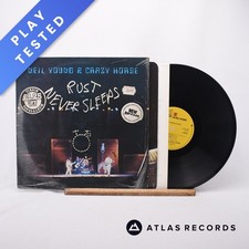 Neil Young Rust Never Sleeps A2 B1 Lyric Sheet LP Album Vinyl Record - VG+/VG+