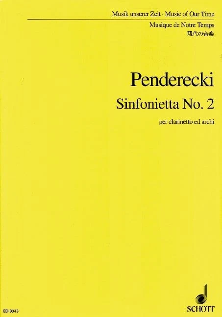 Sinfonietta No. 2 Krzysztof Penderecki Studyscore Clarinet and String Orchestra - Image 4 of 4