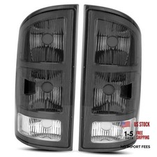 Tail Lights Compatible with 2002-2006 Dodge Ram 1500 Pickup, 2003 Dark Grey