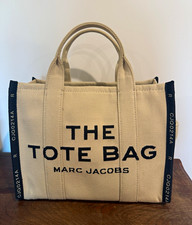 Marc Jacobs Tote Bag Beige/Black Logo Zip, De...