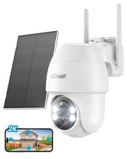 Solar Security Cameras Wireless Outdoor, 2K 2.4G WiFi Camera,360  PTZ,P