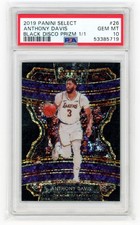 2019-20 Panini Select - Anthony Davis - Black Disco Prizm 1/1 - Lakers - PSA 10