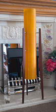 1960 Antique Fiberglass Floor Lamp. Teak Legs Very Good Condition Fully Working