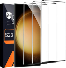 3 Pack HD Clear Tempered Glass Screen Protector for Samsung Galaxy S23 Ultra 5G,